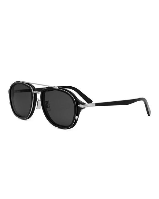 Dior Black Schwarze sonnenbrille mit grauen gläsern