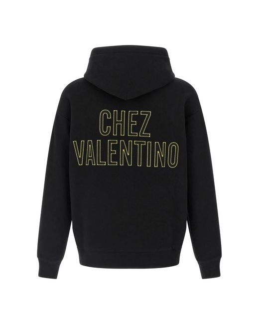 Valentino Garavani Black Hoodies for men