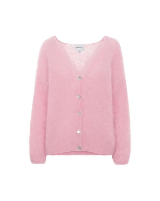 American Dreams Truien & Vesten ,Roze ,Wol Cornelia Ls Cardigan Soft Berry in het Pink