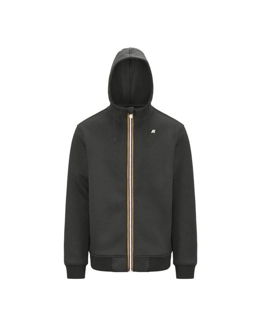 K-Way Black Zip-Throughs for men