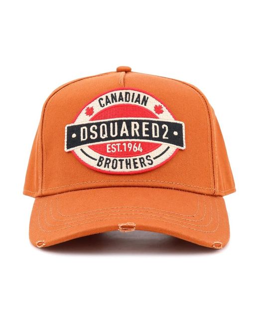 DSquared² Orange Caps for men