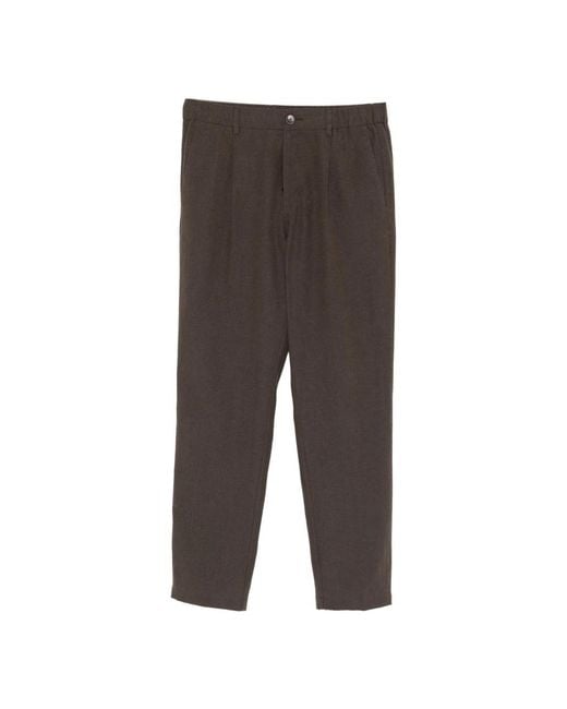 Herno Gray Straight Trousers
