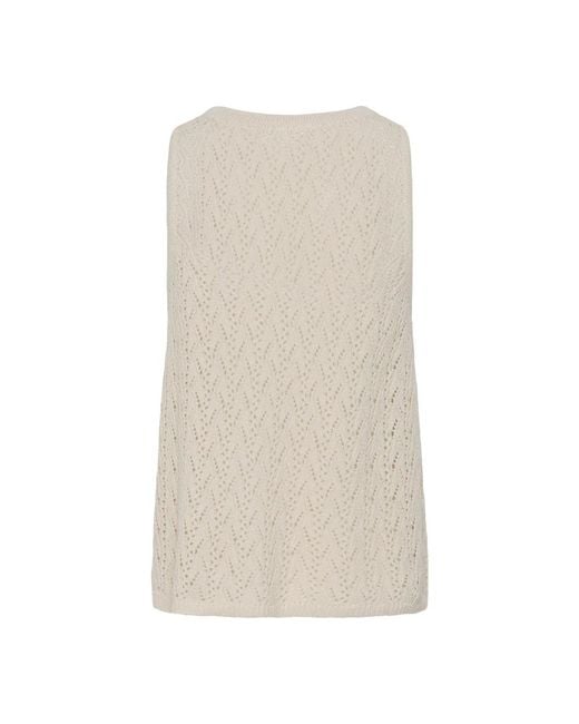 Part Two Tops ,Mouwloze Top in het Natural