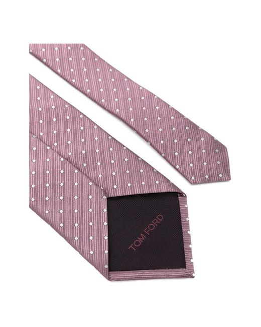 Tom Ford Accessoires ,Roze ,Zijden Stropdas Met Stippen in het Purple voor heren