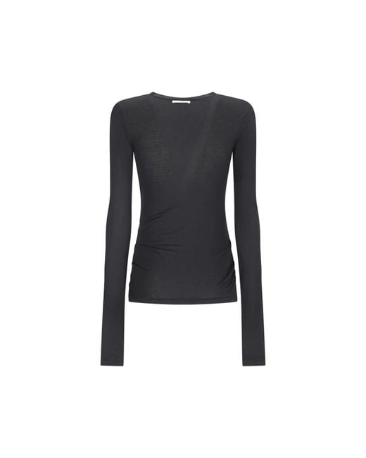 Haikure Black Long Sleeve Tops