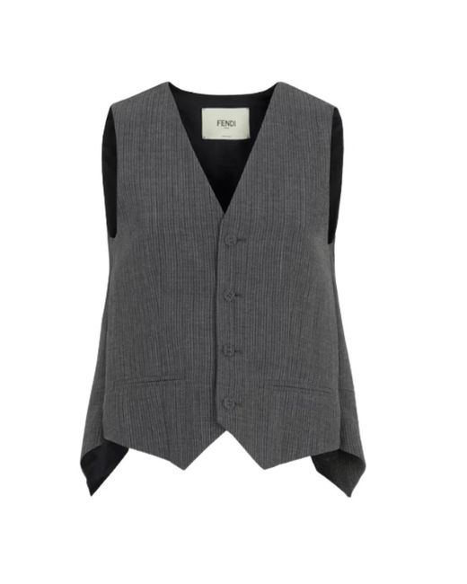 Fendi Vests in het Black