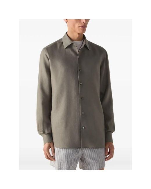 Zegna Gray Casual Shirts for men