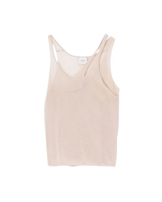 Alysi Natural Sleeveless Tops