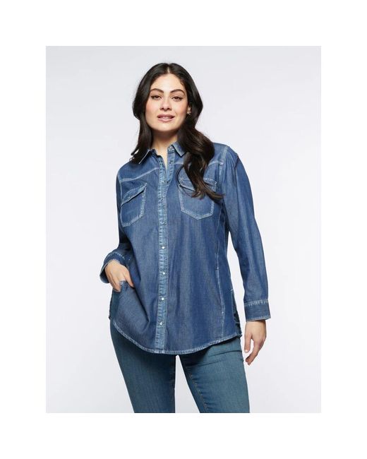 Denim Shirts di FIORELLA RUBINO in Blue