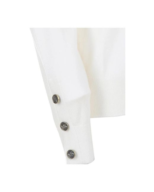 Michael Kors White Round-Neck Knitwear