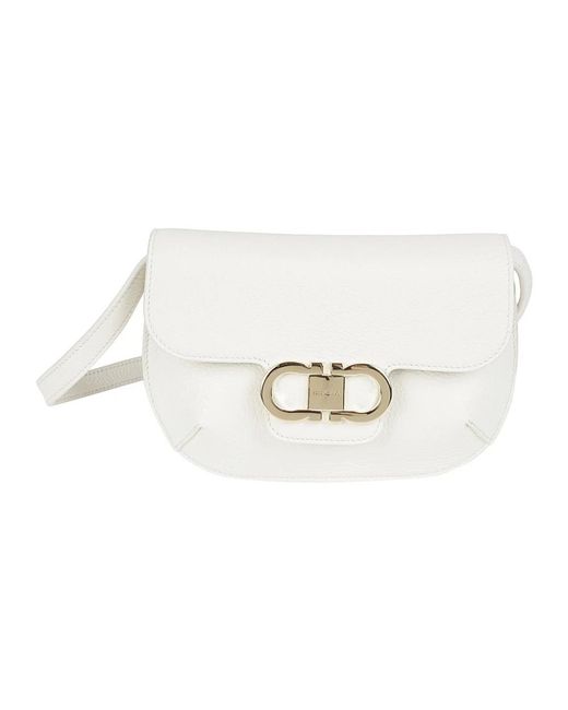 Ferragamo White Cross Body Bags