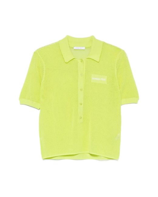 Patrizia Pepe Yellow Polo Shirts