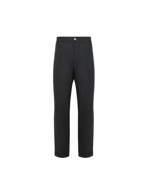 Straight Trousers Alpha Studio de hombre de color Black