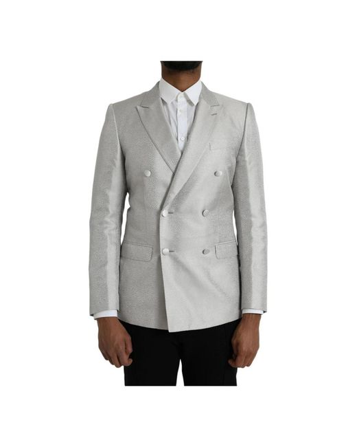 Dolce & Gabbana Gray Blazers for men