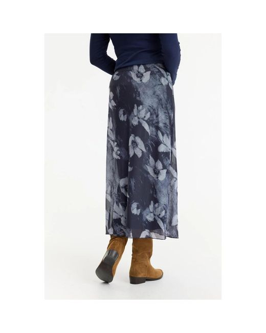 iN FRONT Midi Rok in het Blue