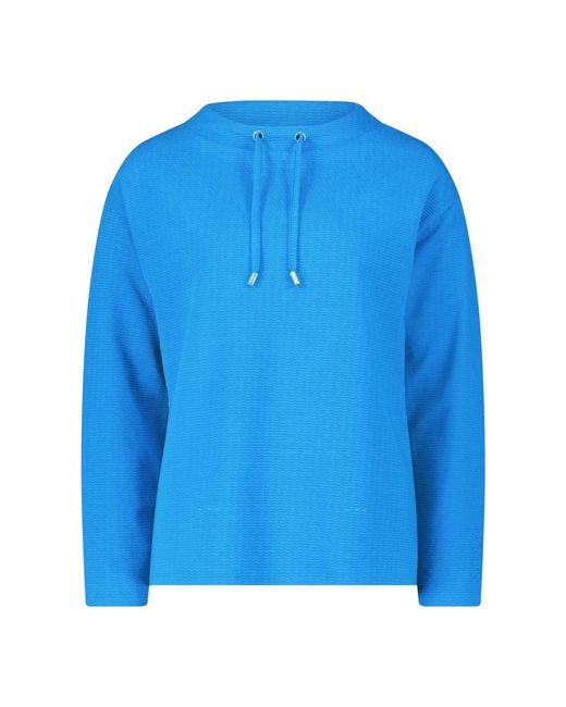 Betty Barclay Blue Hochgeschlossenes strukturiertes sweatshirt,hochgeschlossenes struktursweatshirt