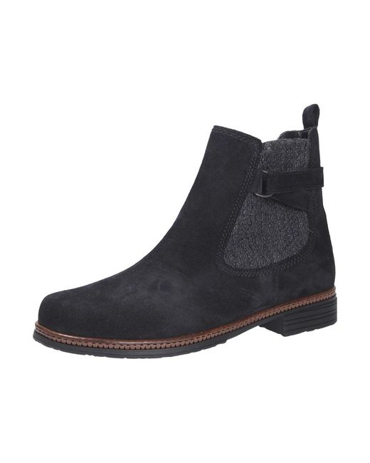 Gabor Blue Trendige Veloursleder Stiefelette