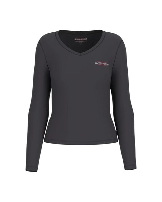Guess Zwart Longsleeve T-Shirt Polos in het Black