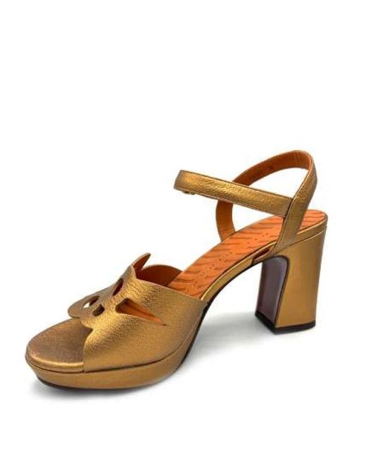 Chie Mihara Metallic High Heel Sandals