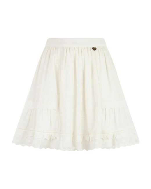 Twin Set White Short Skirts