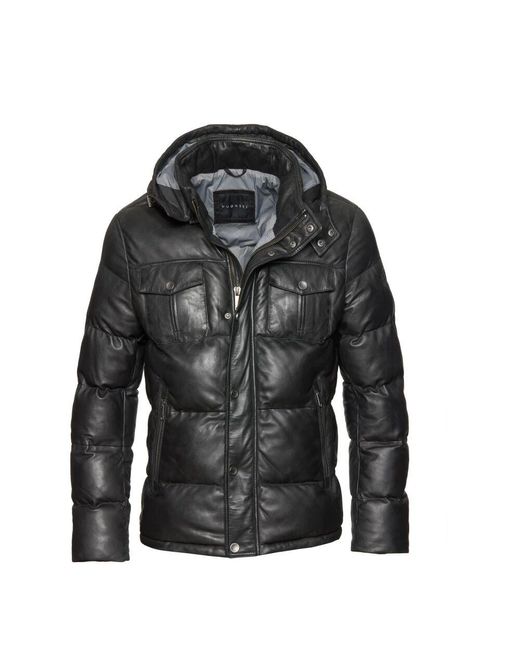 Bugatti Herren Lederjacke Busalvatore in Black für Herren