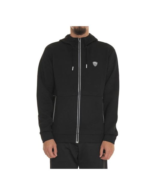 Zip-Throughs di EA7 in Black da Uomo