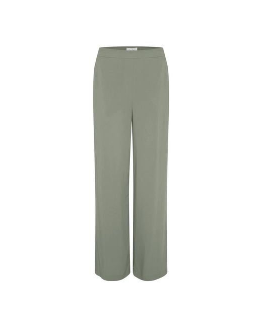 Part Two Green Wide Trousers