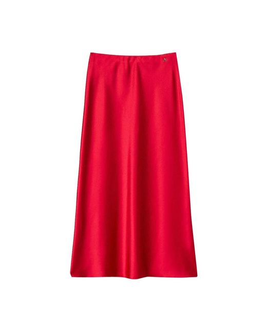 Actitude Red Midi Skirts