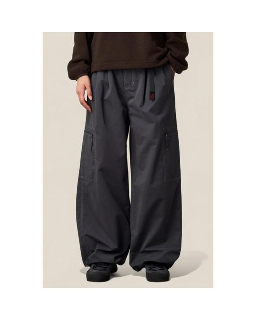 Gramicci Gray Wide Trousers for men