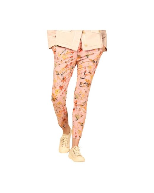Pantalones chinos curvy florales lila Mason's de color Pink