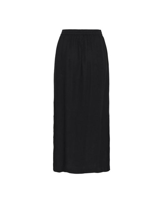 Kaffe Rokken ,Zwart ,Linnen Zwarte Diepe Rok Met Elastische Taille in het Black