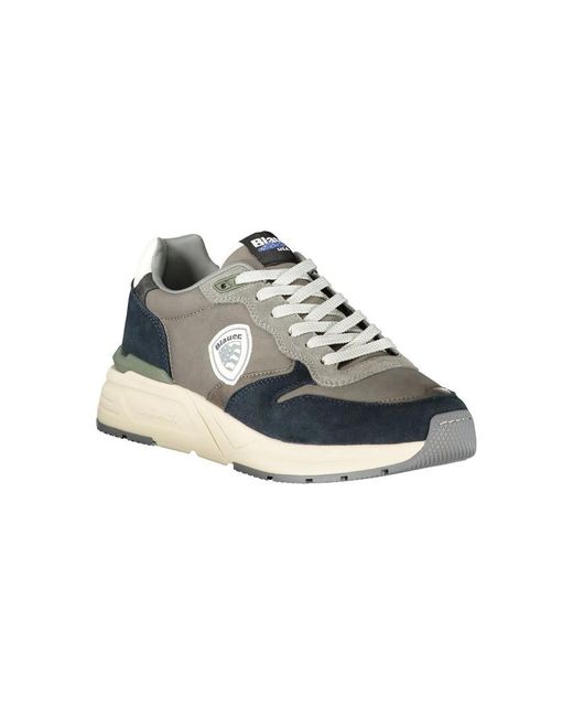 Blauer Schoenen ,Grijs ,Leer Leren Sneaker in het Gray voor heren