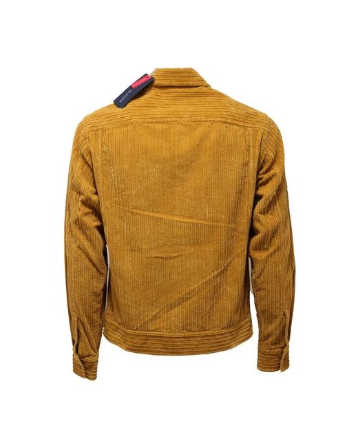Bagutta Samt Oker Shacket Modell Clint in Brown für Herren