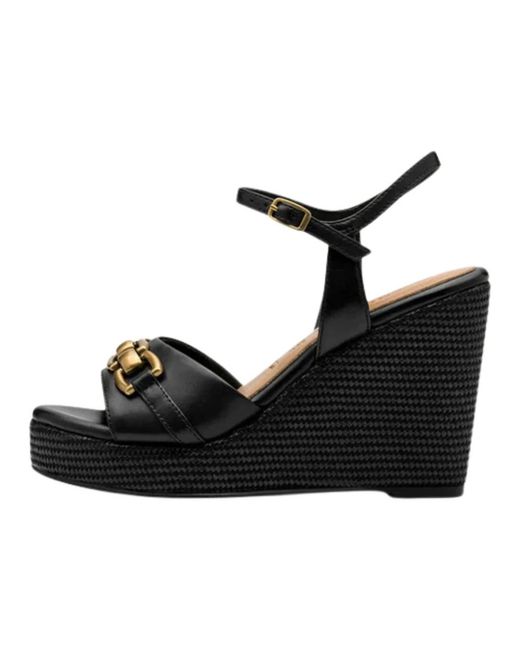 Tamaris Black Wedges