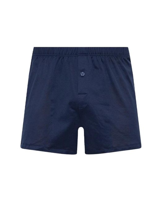 Hanro Ondergoed ,Blauw ,Katoen Katoenen Boxershorts in het Blue voor heren