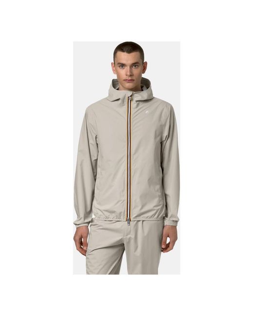 K-Way Gray Light Jackets for men