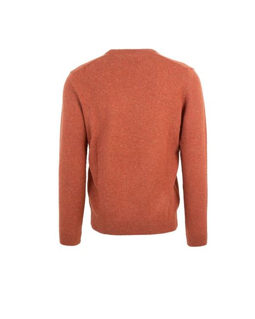 Barbour Orange Round-Neck Knitwear for men