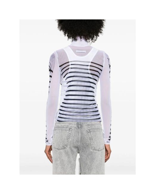 Long Sleeve Tops di Jean Paul Gaultier in Blue