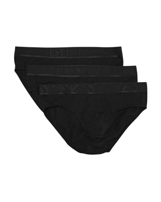 Emporio Armani Black Bottoms for men