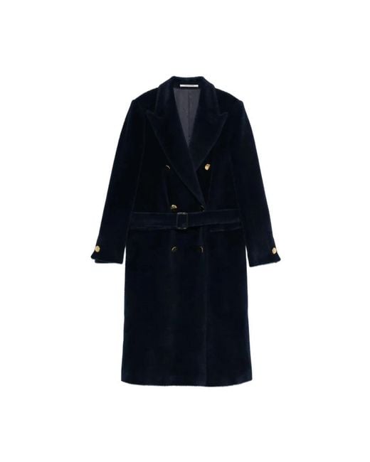Tagliatore Blue Belted Coats