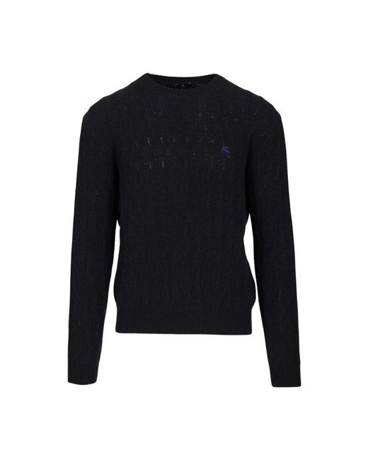 Etro Trui Met Ronde Hals in het Blue voor heren