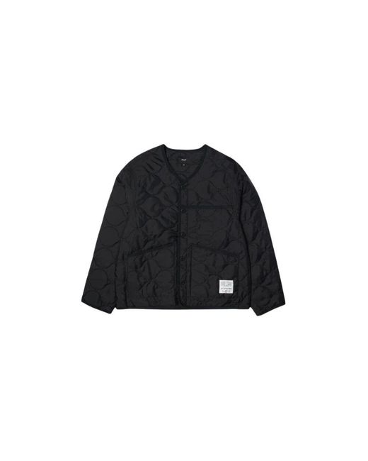 Huf Black Gefütterte jacke in schwarz