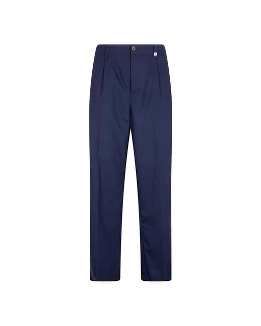 Myths Blue Straight Trousers for men