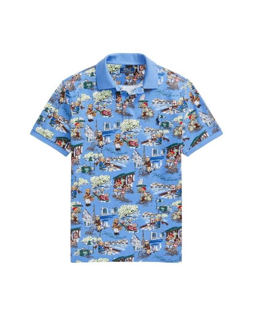 Ralph Lauren Polo bear t-shirt mit grafikdruck in Blue für Herren
