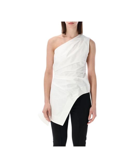 Rohe Tops ,Wit ,One Shoulder Top in het White