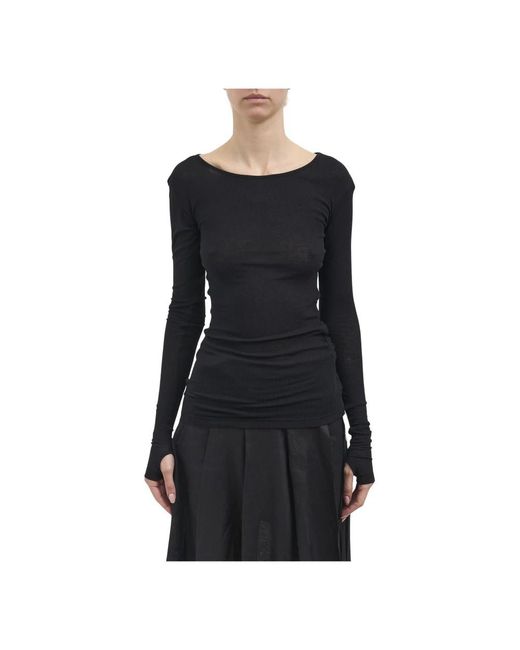 Isabel Benenato Black Round-Neck Knitwear
