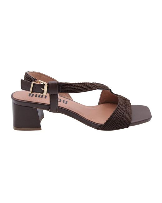 Bibi Lou Brown High Heel Sandals