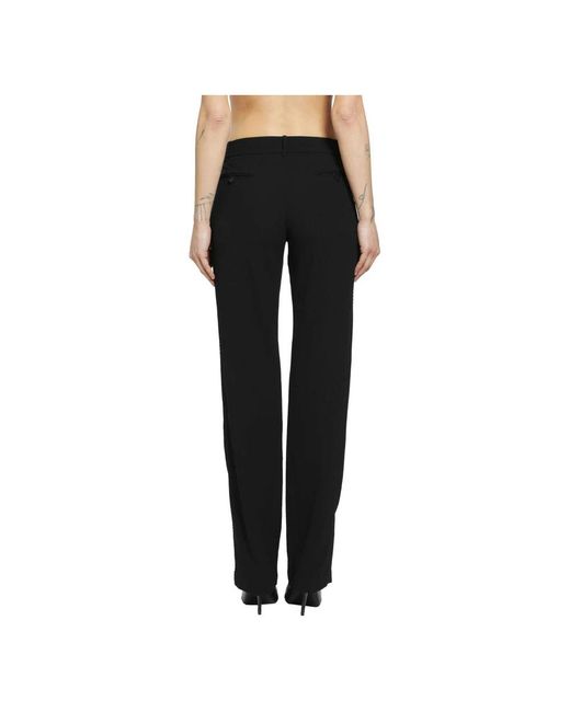 Yehuafan Black Straight Trousers