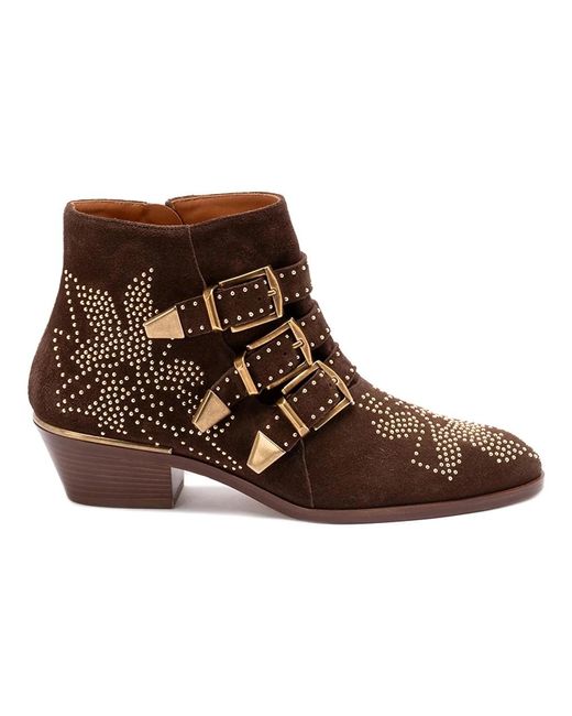 Chloé Women's Brown Cowboy Biker Boots