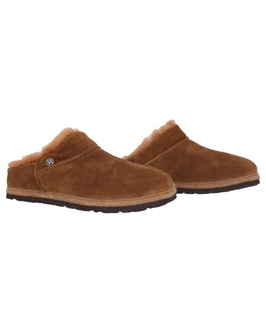 Rohde Brown Warm gefütterte wildleder clogs - braun